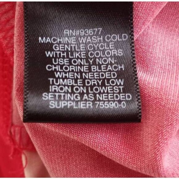 LIZ CLAIBORNE RED FLORAL BLOUSE SZ.3X EUC. - Picture 5 of 5